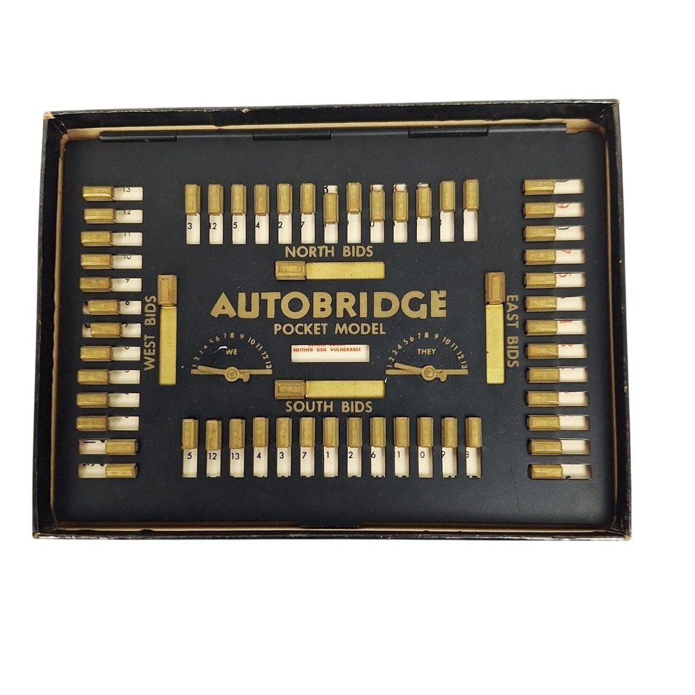 Vintage Autobridge Pocket Model Game Charles Goren Contract Bridge Set with Box‎